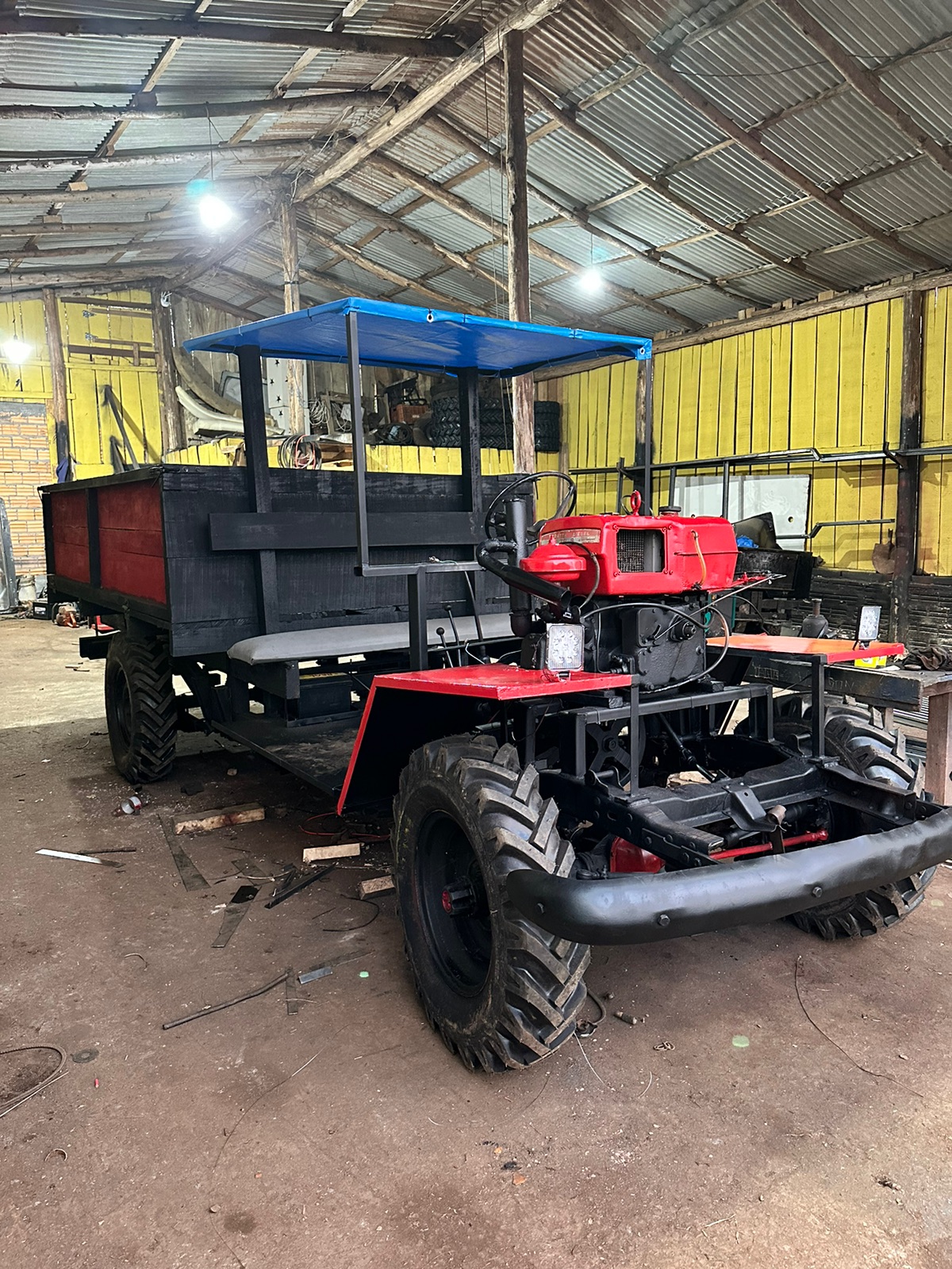 Carreta traçada e reduzida 1 pistão